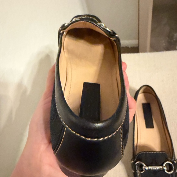 Coach Black Loafers with Silver Buckle - Picture 3 of 8
